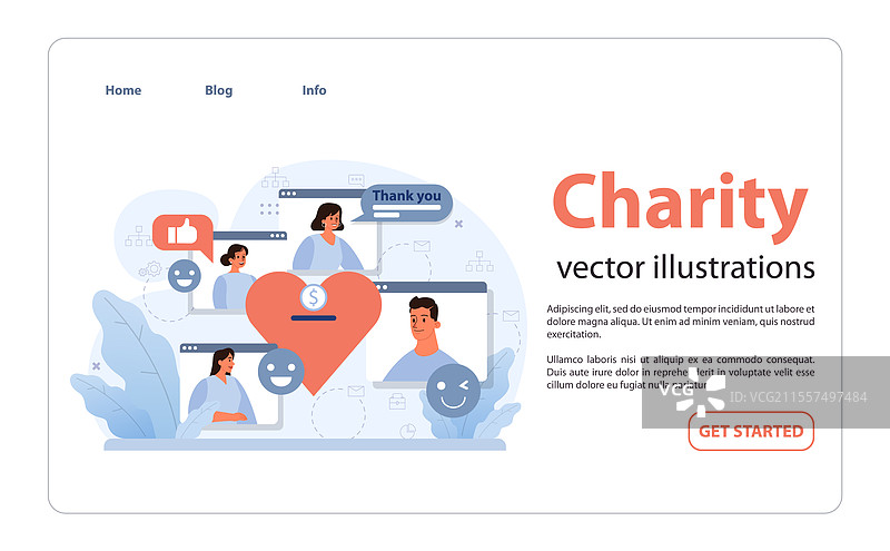 在线慈善和慈善基金会网站图片素材