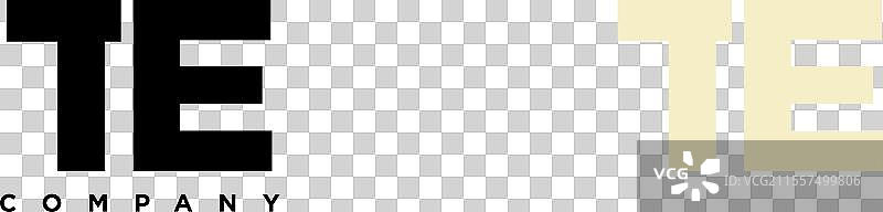 字母t和e的极简logo设计模板图片素材