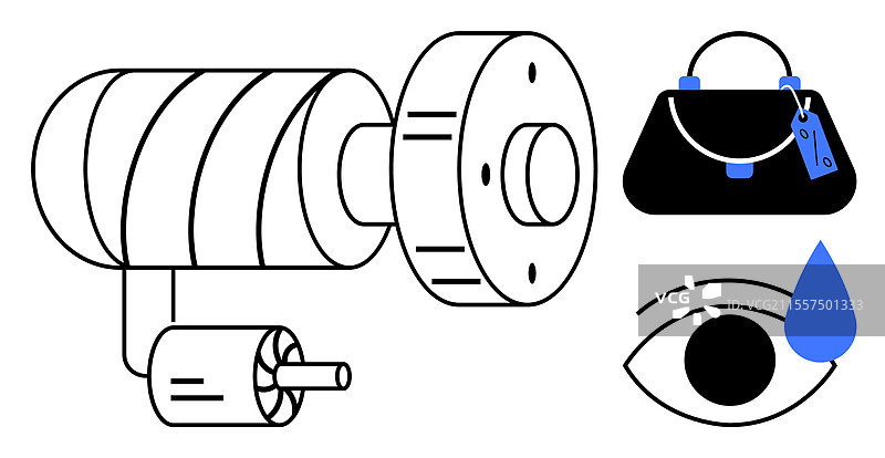 监控摄像头监测安全与盗窃图片素材