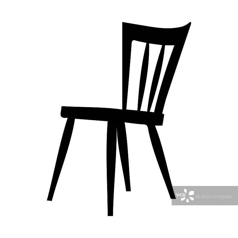 简单的黑白椅子图片素材