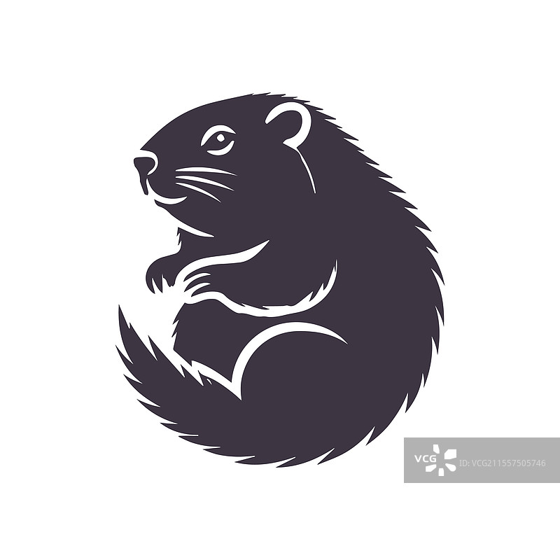 土拨鼠剪影模板图片素材