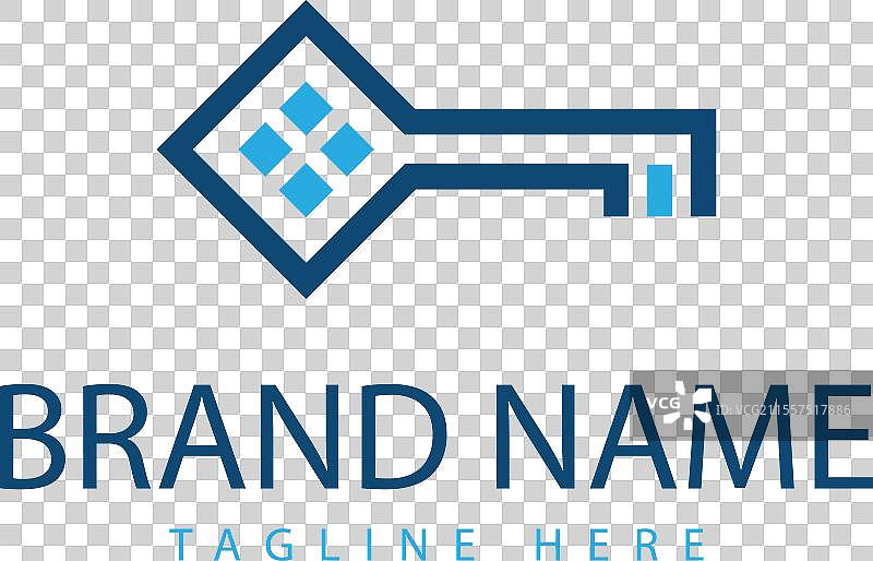 访问密钥扁平图标logo设计图片素材