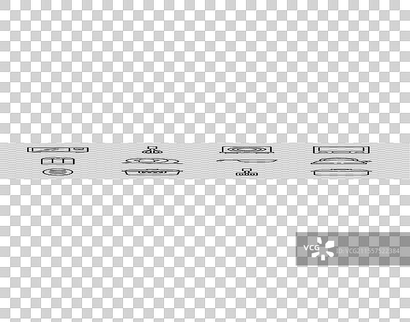 电炉上的面包烤盘和面包条图片素材