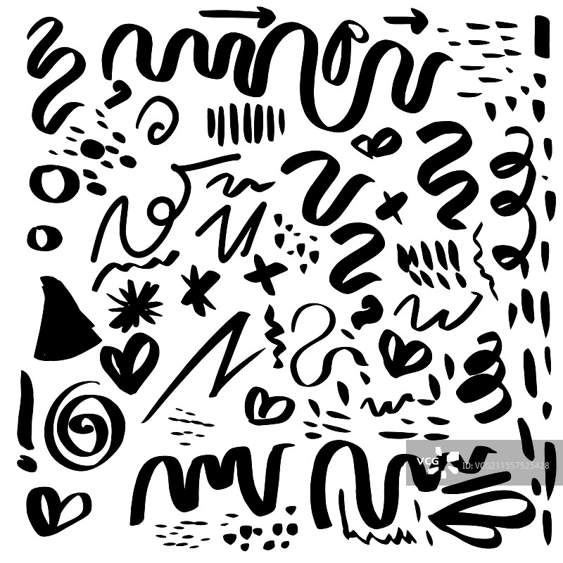 墨刷笔触集合图片素材