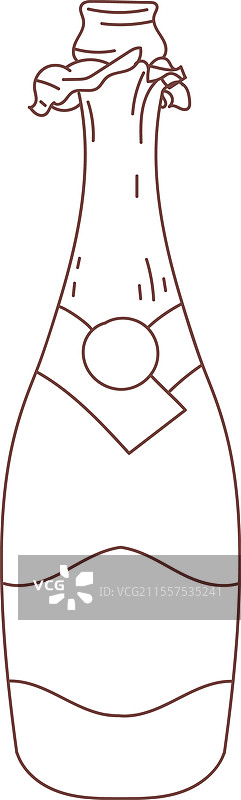 香槟瓶排列整齐图片素材