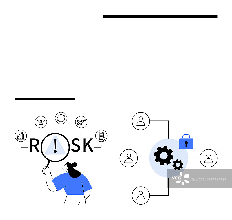 风险分析与安全工作流程概念图片素材