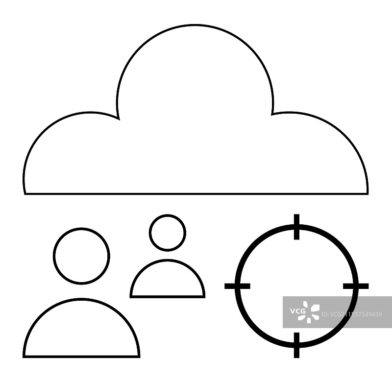 云计算与用户及目标圈图片素材