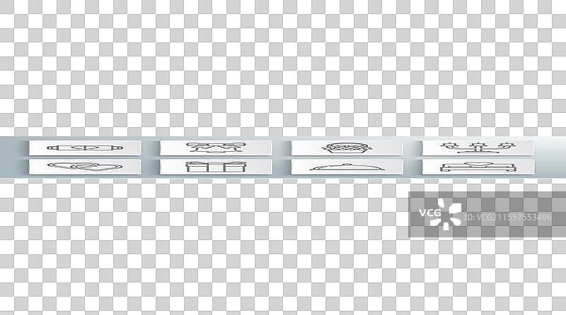 两颗相连的心形图案，铃铛和礼品盒图片素材