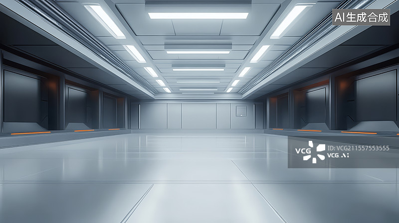 【AI数字艺术】科幻空间 走廊图片素材