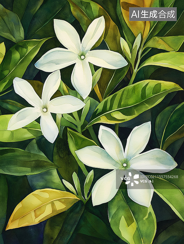 【AI数字艺术】茉莉花茶图片素材