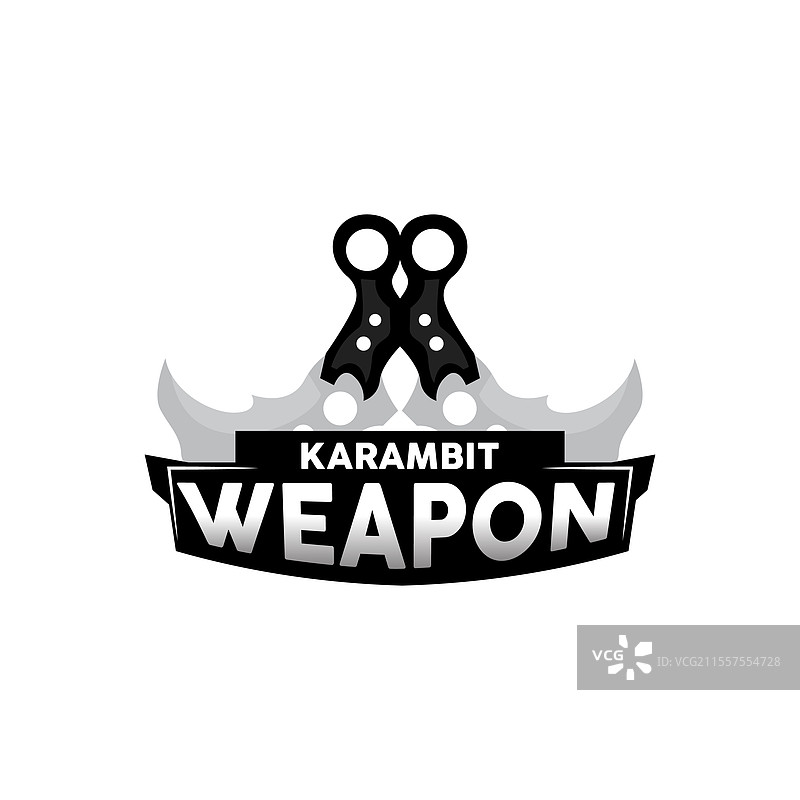 克拉比特印尼战斗武器忍者标志图片素材