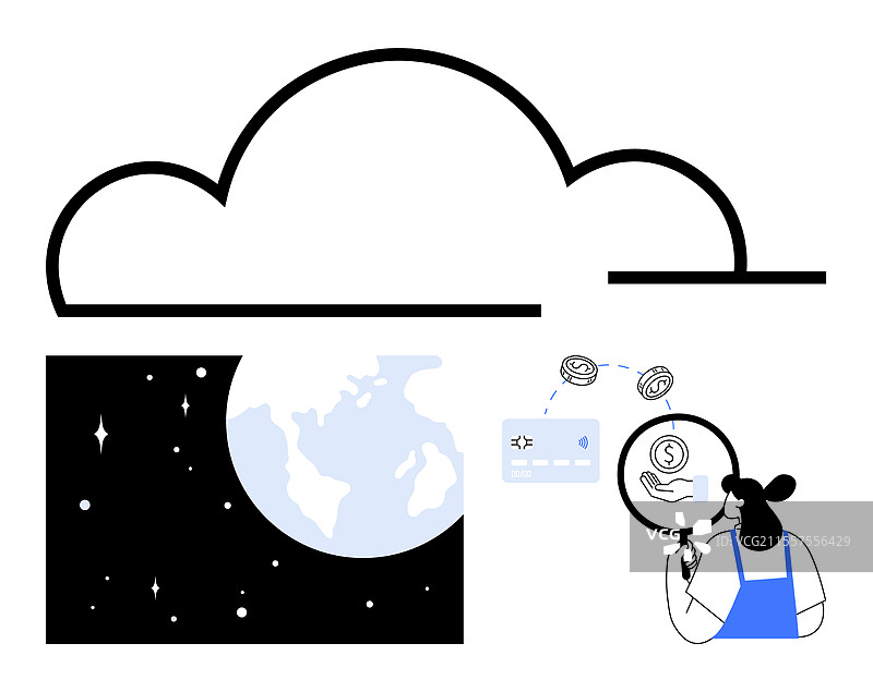 基于云的全球金融交易图片素材