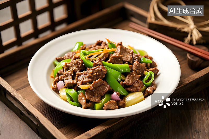 【AI数字艺术】家常美味的下饭菜炒牛肉图片素材