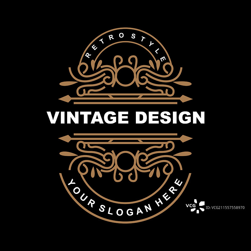 复古奢华的极简设计图片素材