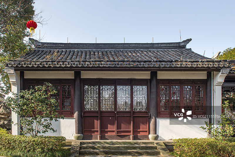 台州临海灵湖公园 园林风景 房屋 古代建筑 灵湖公园图片素材