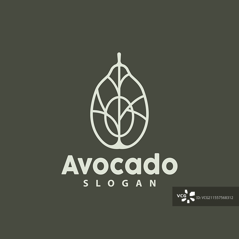 鳄梨标志新鲜水果符号图标设计图片素材