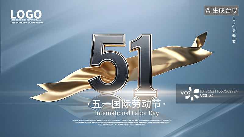 【AI数字艺术】金属质感51数字3D海报图片素材