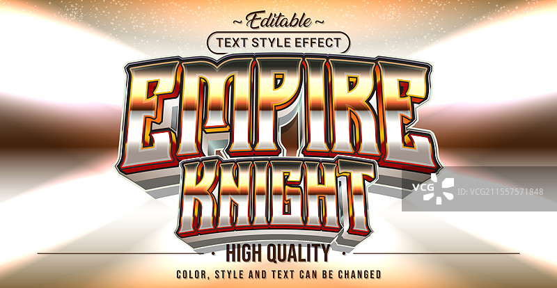 可编辑文本样式效果 - 帝国骑士文本图片素材