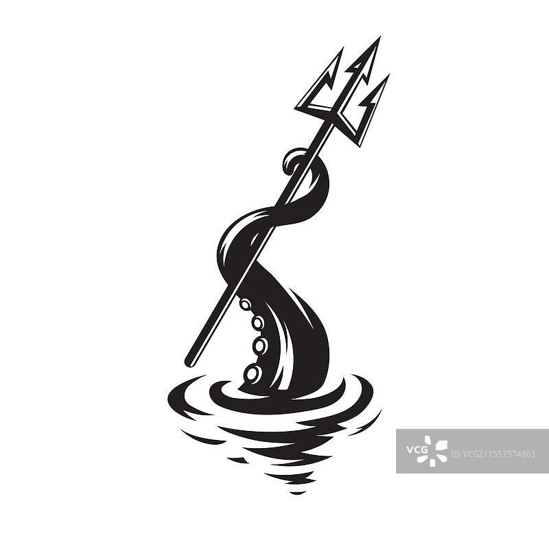 触手和三叉戟图片素材