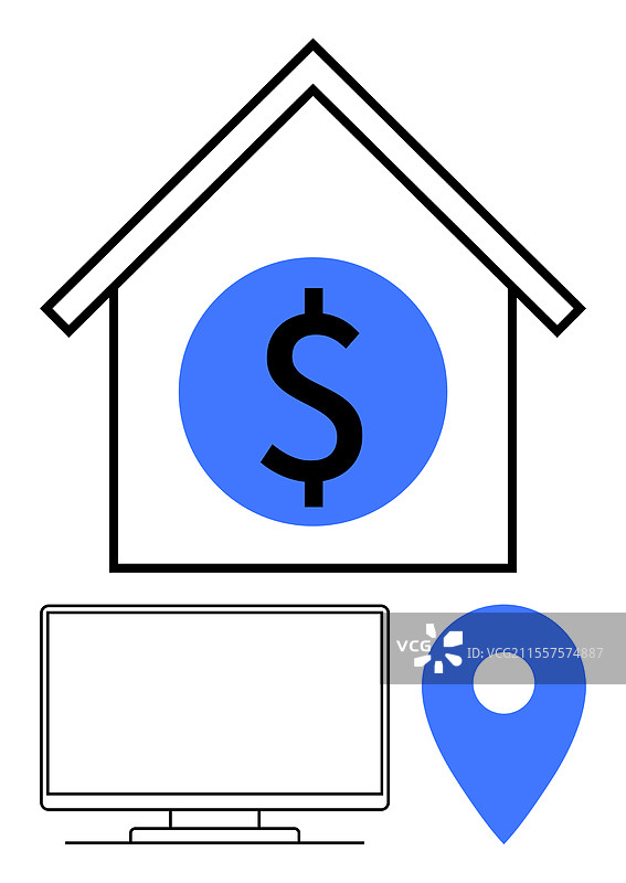 房地产投资与在线物业图片素材