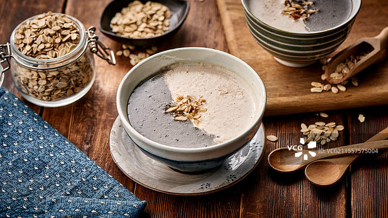 早餐美食 坚果芝麻糊图片素材