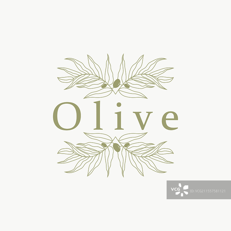 优质橄榄油标志新鲜植物花园设计图片素材