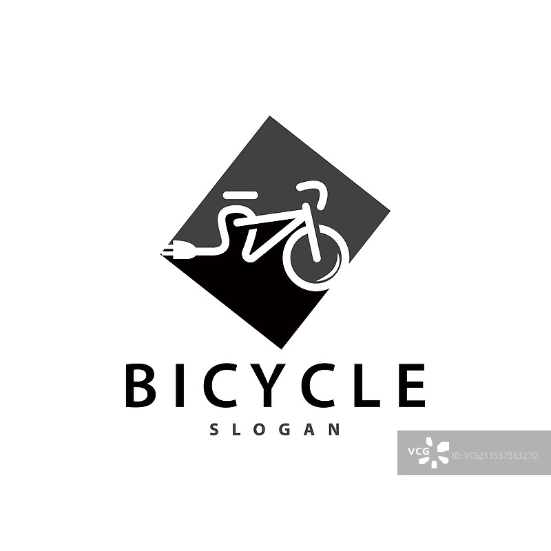 简约风格的自行车标志设计模板图片素材