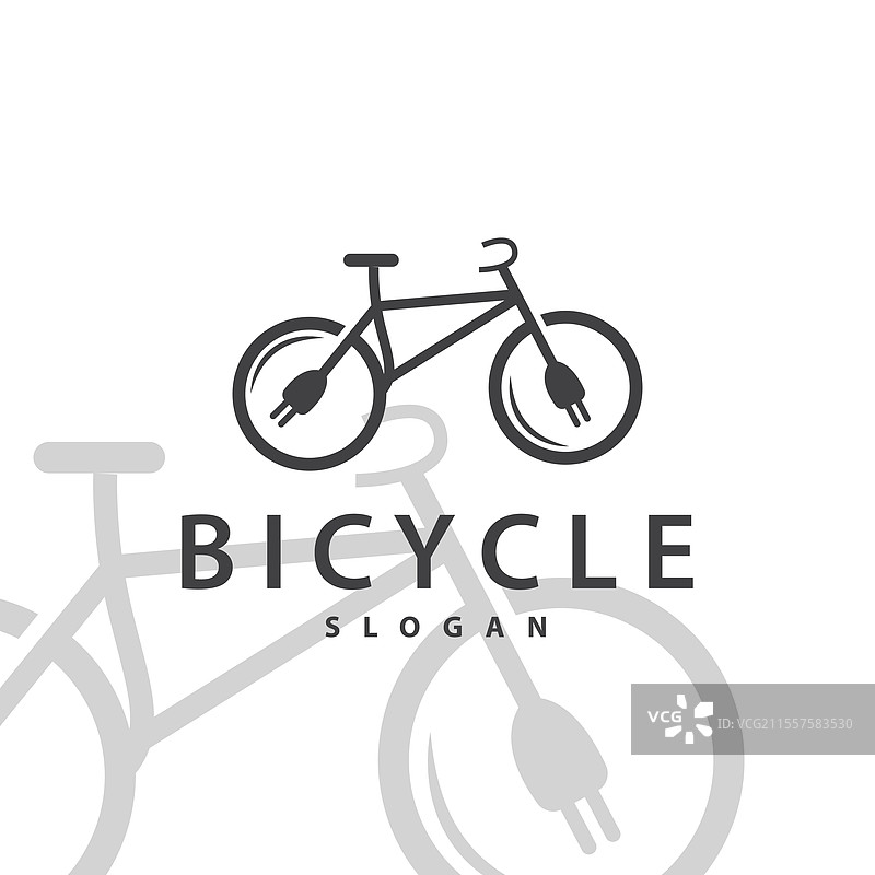 简约风格的自行车标志设计模板图片素材