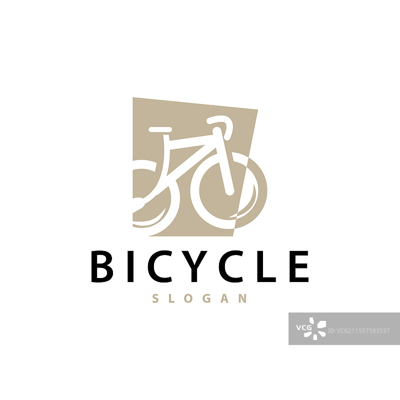 简约风格的自行车标志设计模板图片素材