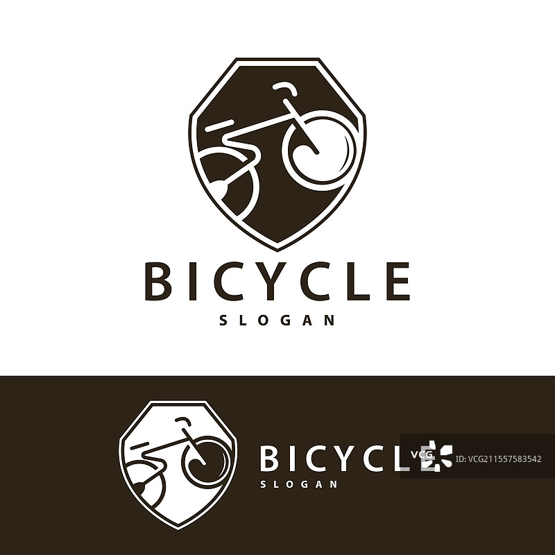简约风格的自行车标志设计模板图片素材