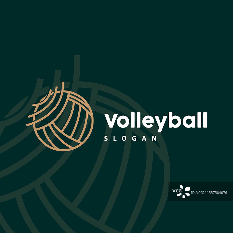 排球logo运动简单设计模板图片素材