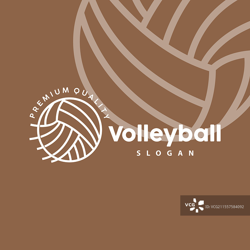 排球logo运动简单设计模板图片素材