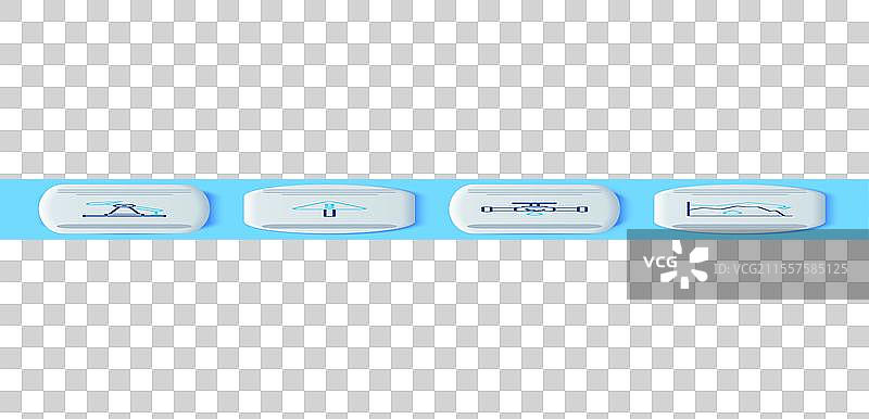 在三角形中设置带感叹号的破裂管道图片素材