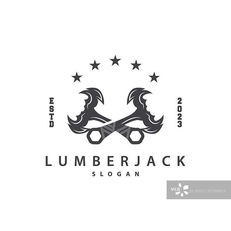 斧头标志简单设计符号模板图片素材