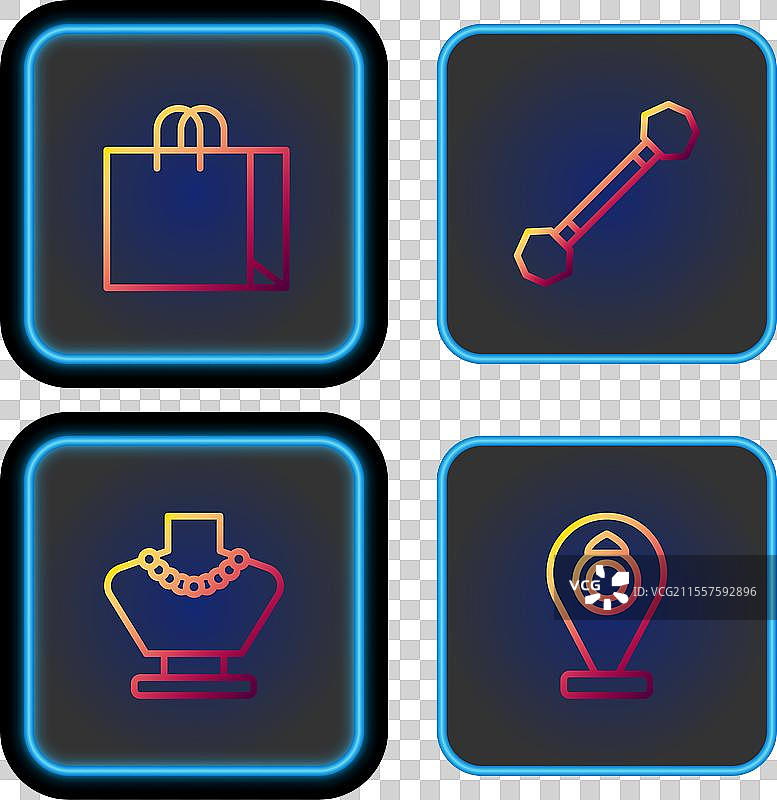 珠宝店的项链展示在模特上图片素材