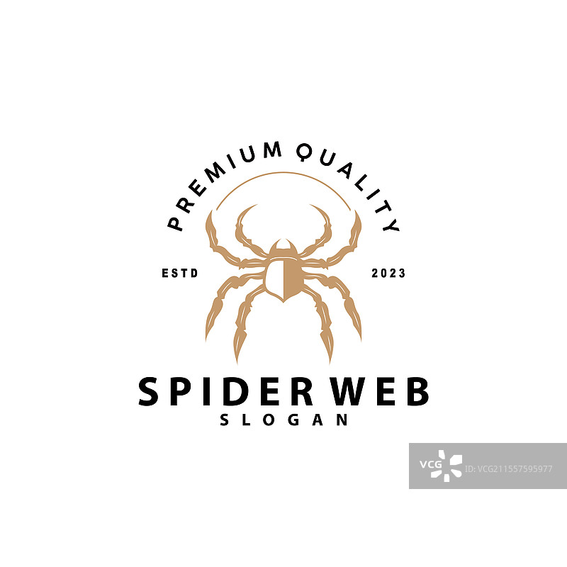 简单设计模板的蜘蛛昆虫标志图片素材