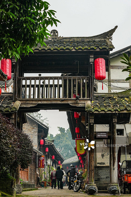 四川自贡仙市古镇图片素材