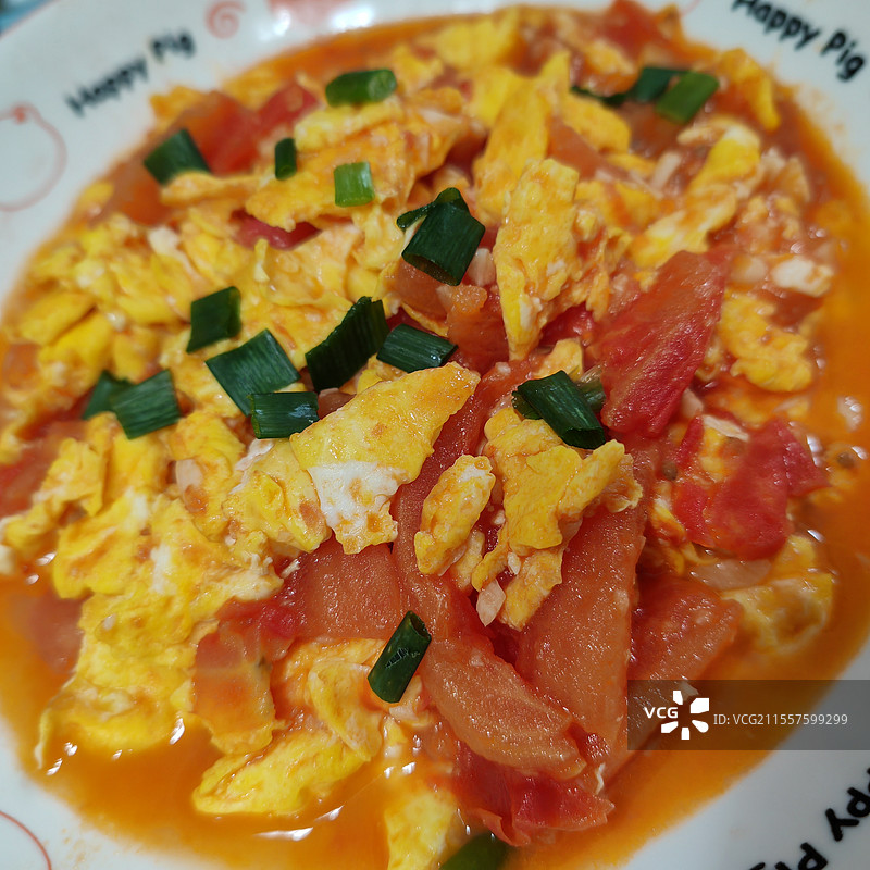 西红柿炒鸡蛋图片素材