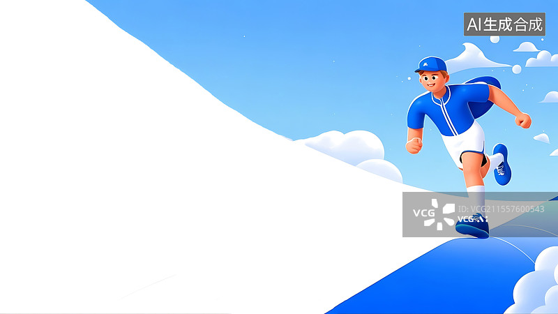 【AI数字艺术】2D卡通居右图片素材