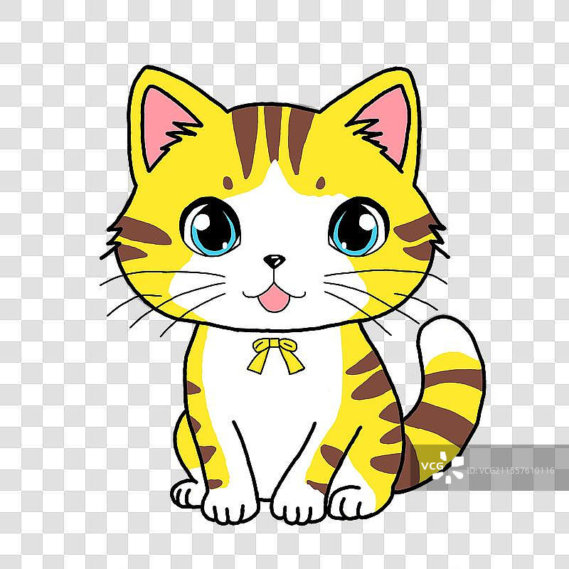 手绘小猫咪图片素材