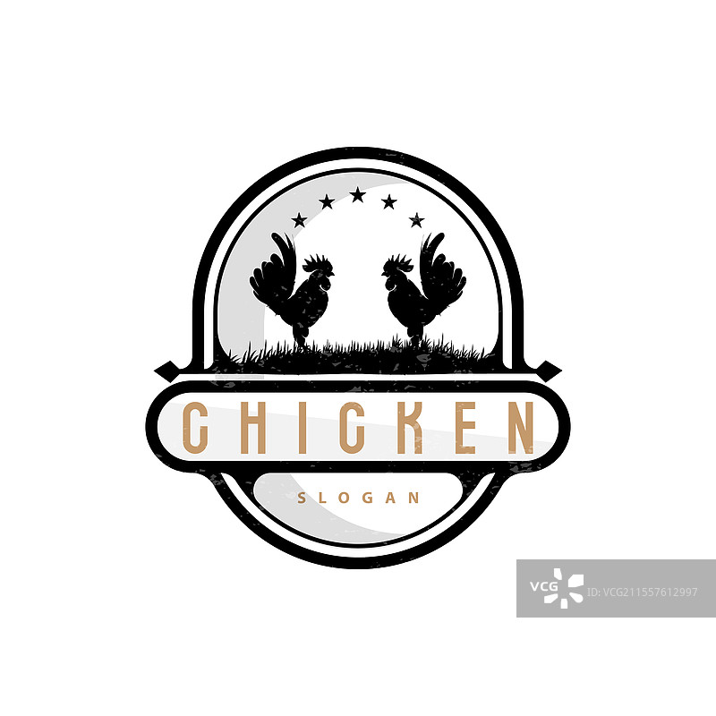 烤鸡餐厅农场的鸡肉标志图片素材