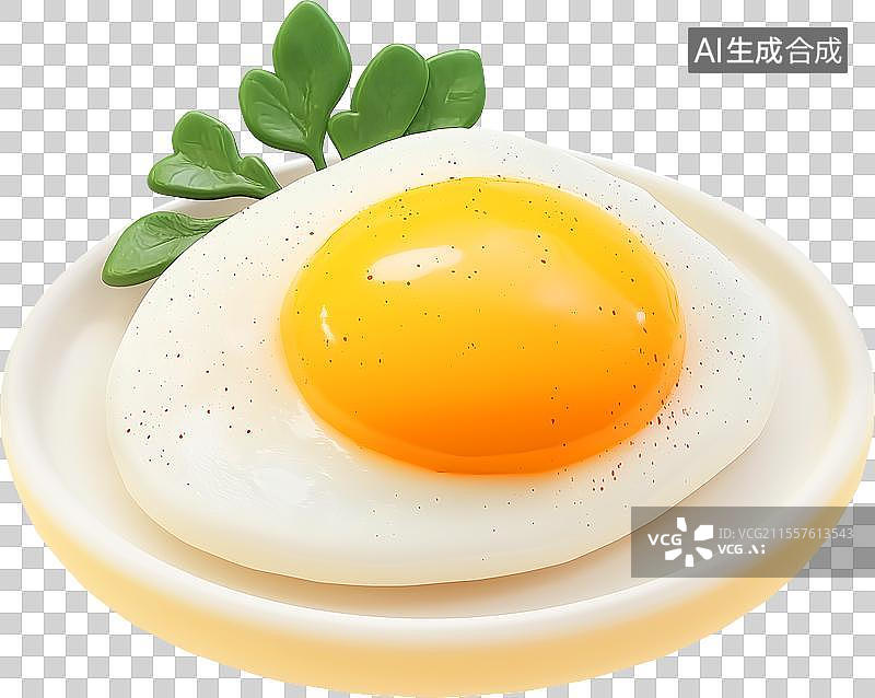 【AI数字艺术】一个3D卡通荷包蛋图片素材