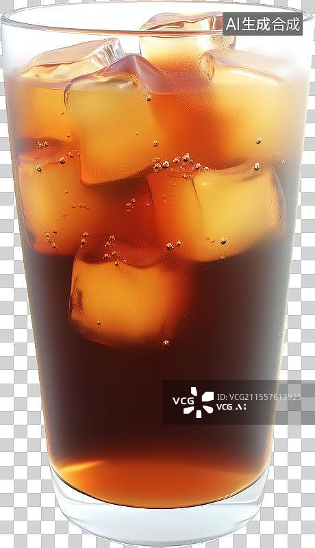【AI数字艺术】一杯3D卡通冰可乐图片素材