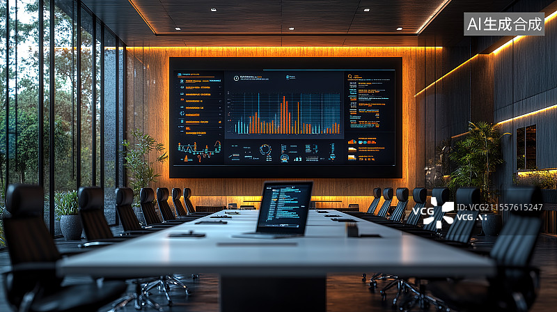 【AI数字艺术】现代化会议室图片素材