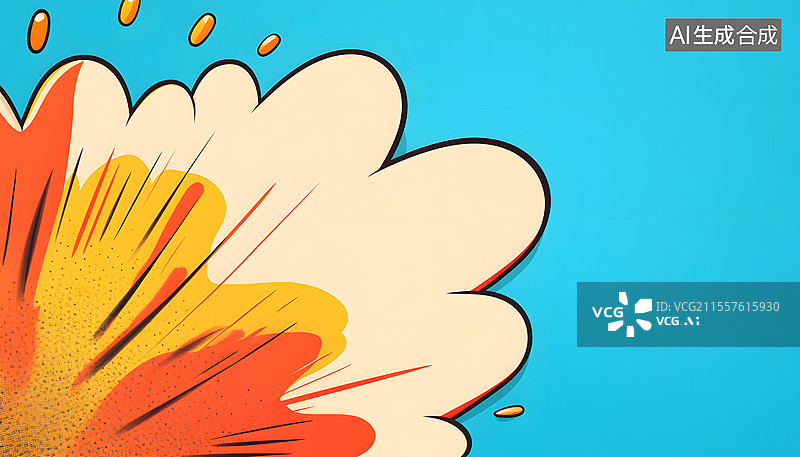 【AI数字艺术】漫画速度线效果的复古背景图片素材