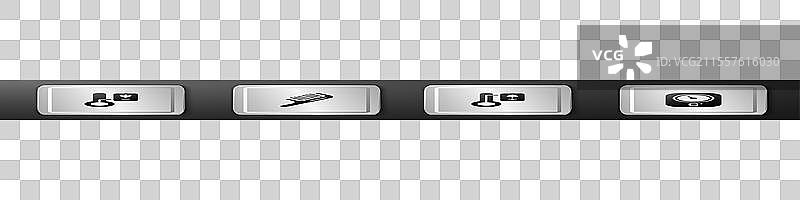 桑拿温度计、发刷和银色图标图片素材