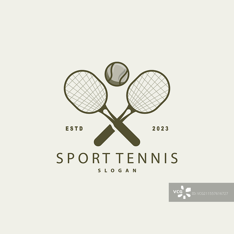 网球比赛的标志设计，运动，球和图片素材