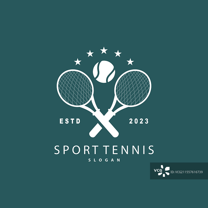 网球比赛的标志设计，运动，球和图片素材