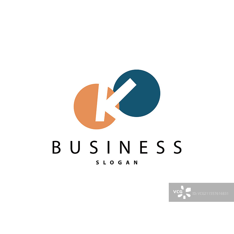 现代奢华的简约初始字母K标志图片素材