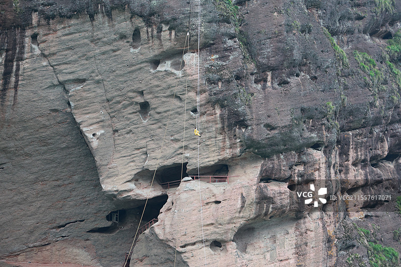 龙虎山悬棺表演图片素材